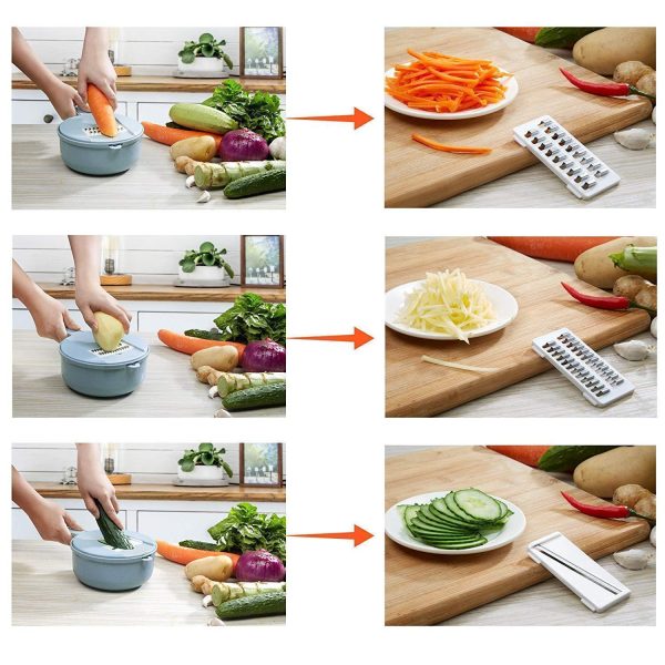 12Pcs/Sets Multi-functional slicing and shredding vegetable cutter