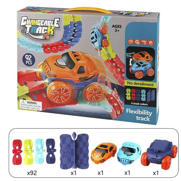 40% OFF – Changeable Track with LED Light-Up Race Car