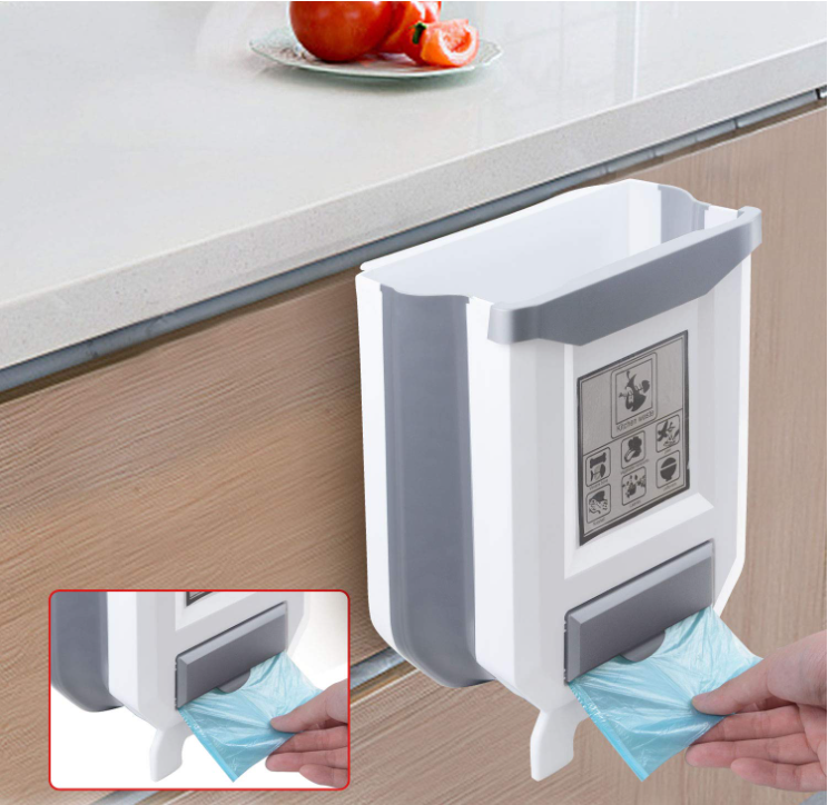 (🔥Last Day Flash Sale) 7L New Household Wall-mounted Folding Trash Can--BUY 2 FREE SHIPPING