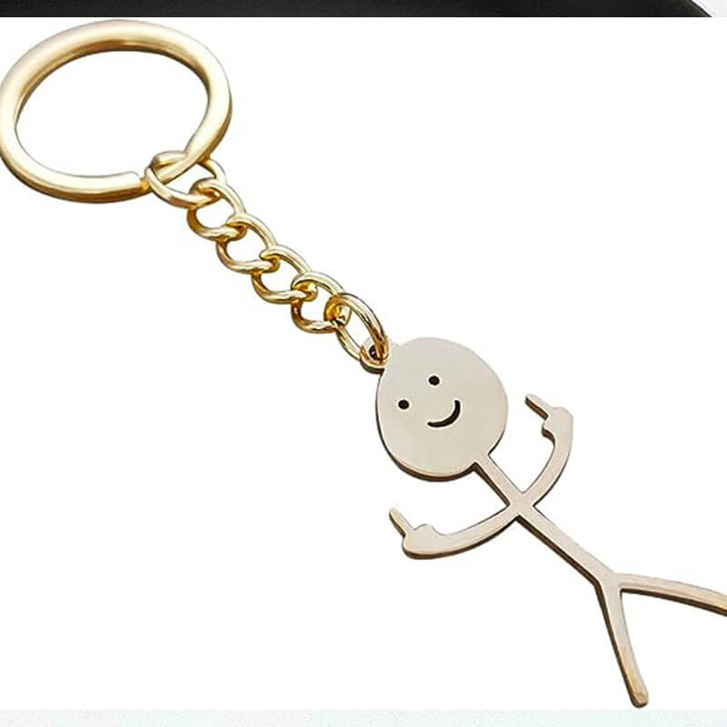 Stainless Steel Funny Doodle Keychain