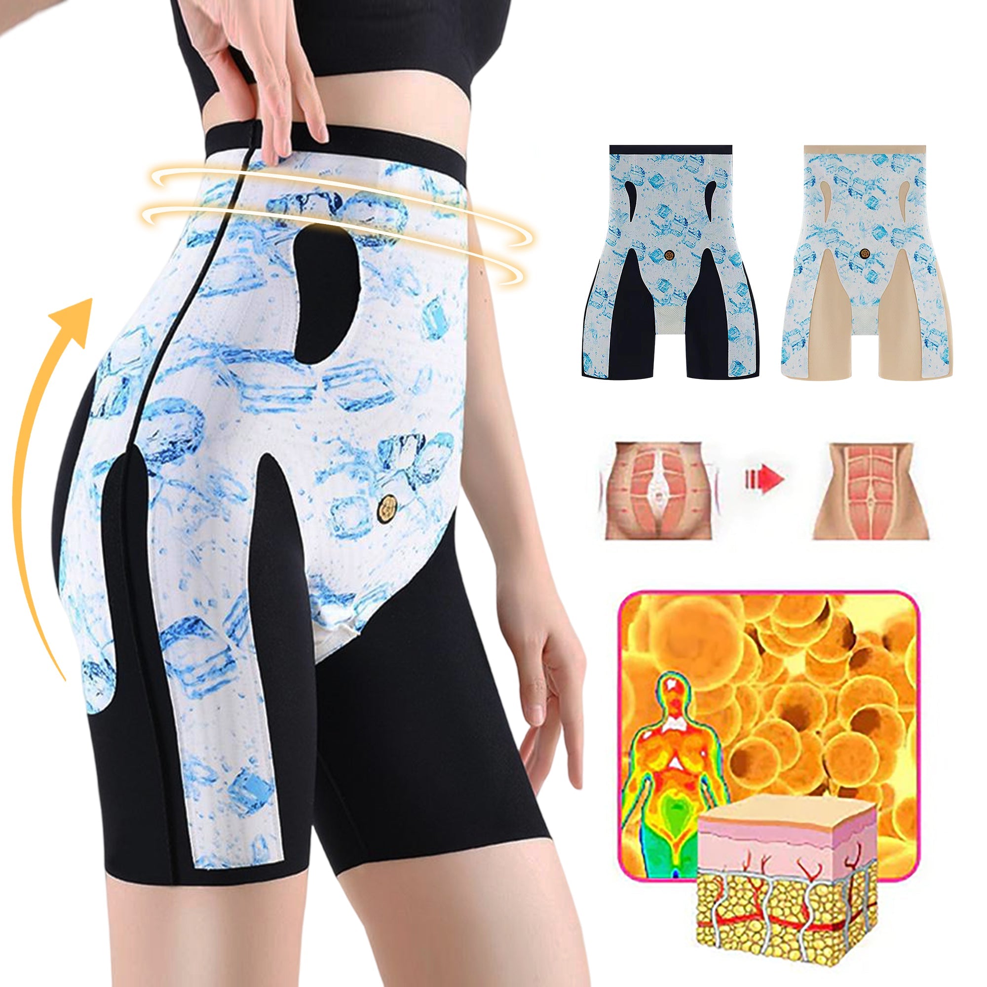 🧊🍸COLORIVERTM  Ion Sculpting Shorts, Addresses Fat Accumulation, Skin Problems & Lumbar Spine Issues,Contains Liquid Spandex Fabric
