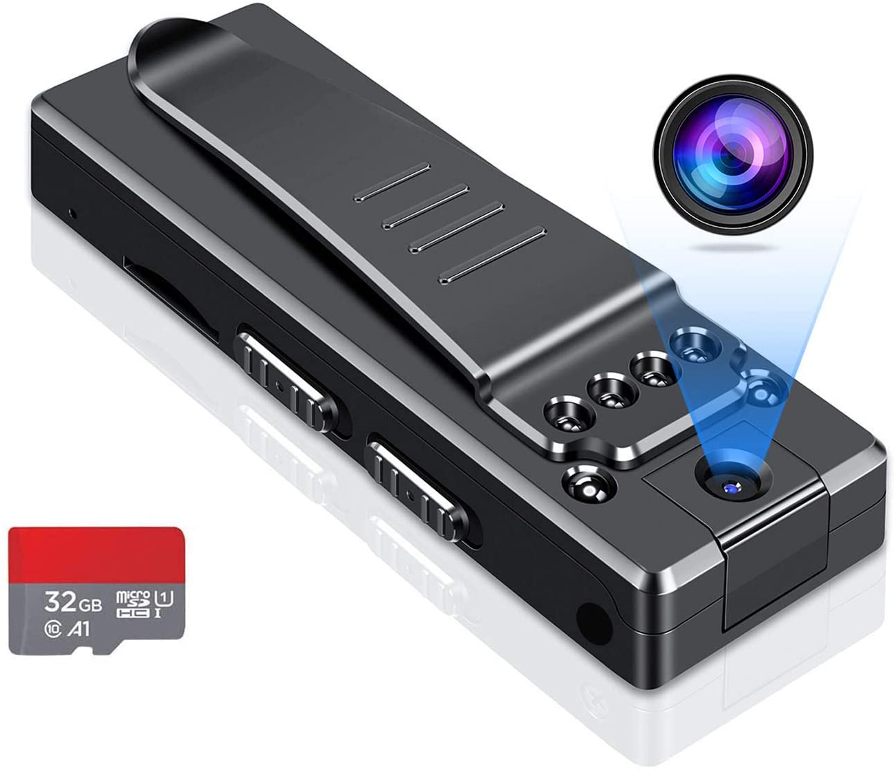 Mini 1080P Wireless Portable HD Wearable Video Camera With Motion Detection And Night Vision (With 32G Card)