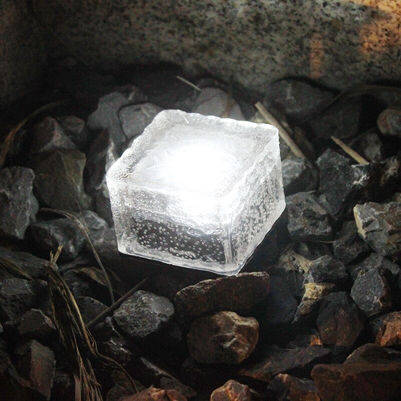 LED Ice Cube Brick Solar Lights Outdoor Decoration Lamp