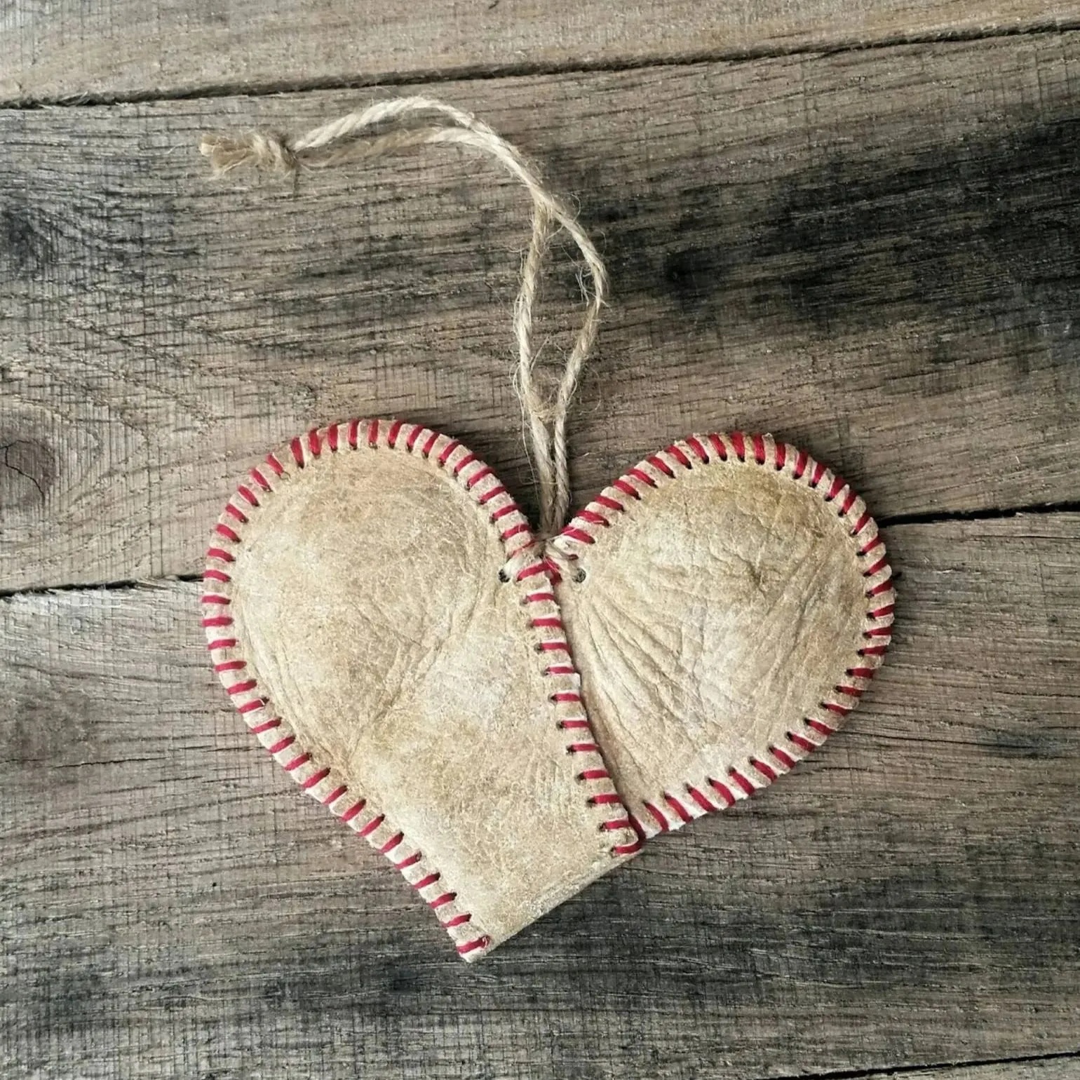 Handmade Vintage Baseball Heart