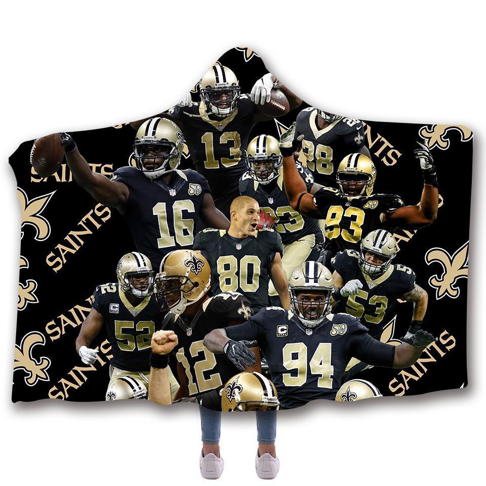 NEW ORLEANS SAINTS CLASSIC 3D HOODED BLANKET