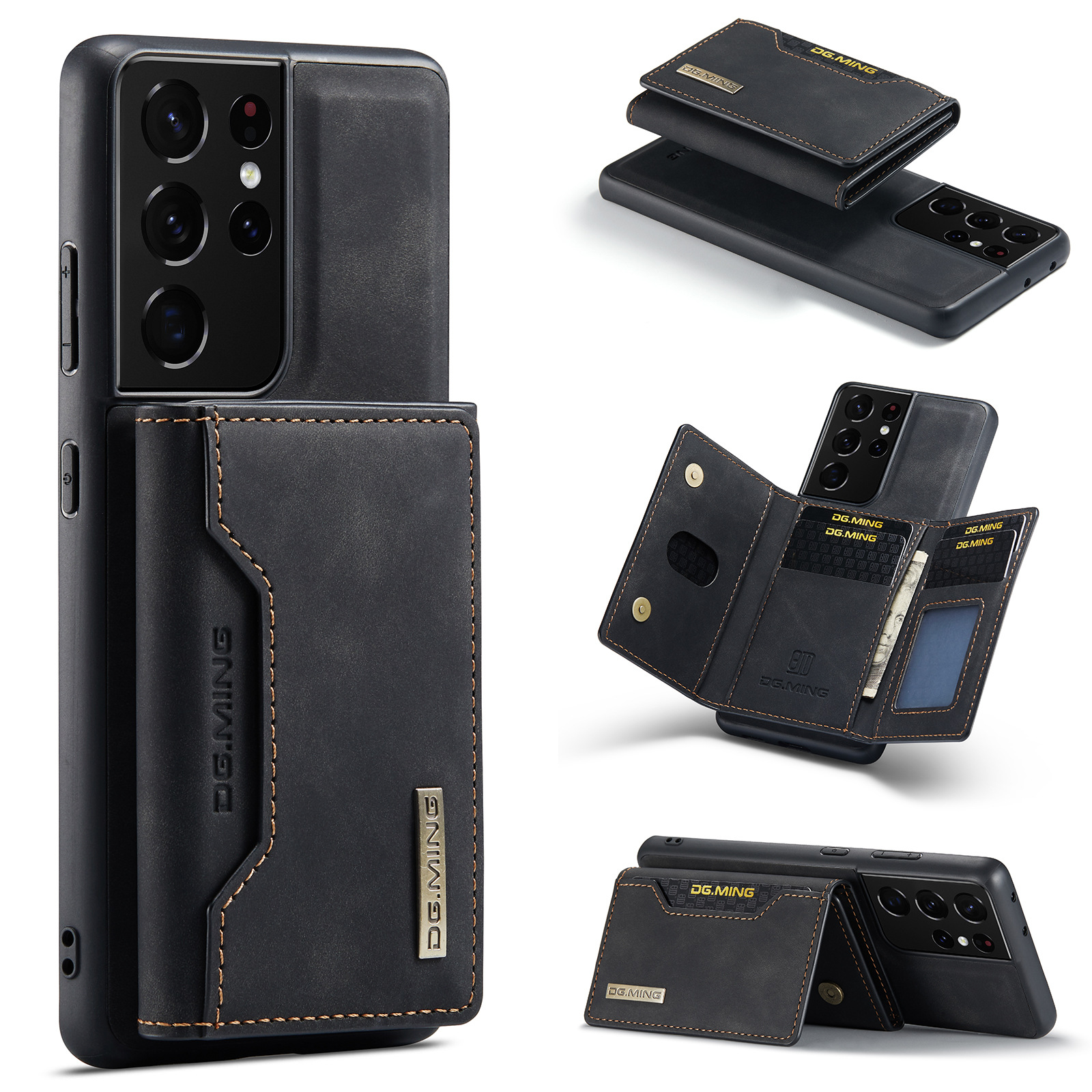 Magnetic Card Wallet Case Cover For Samsung