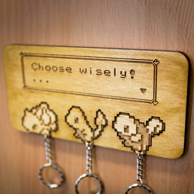 Choose Wisely！Keyring and wall mount - Kanto x3