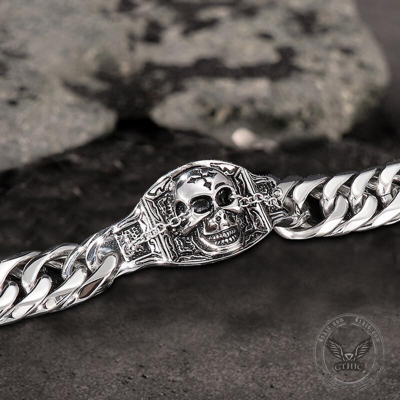 Gothic Stainless Steel Skull Bracelet