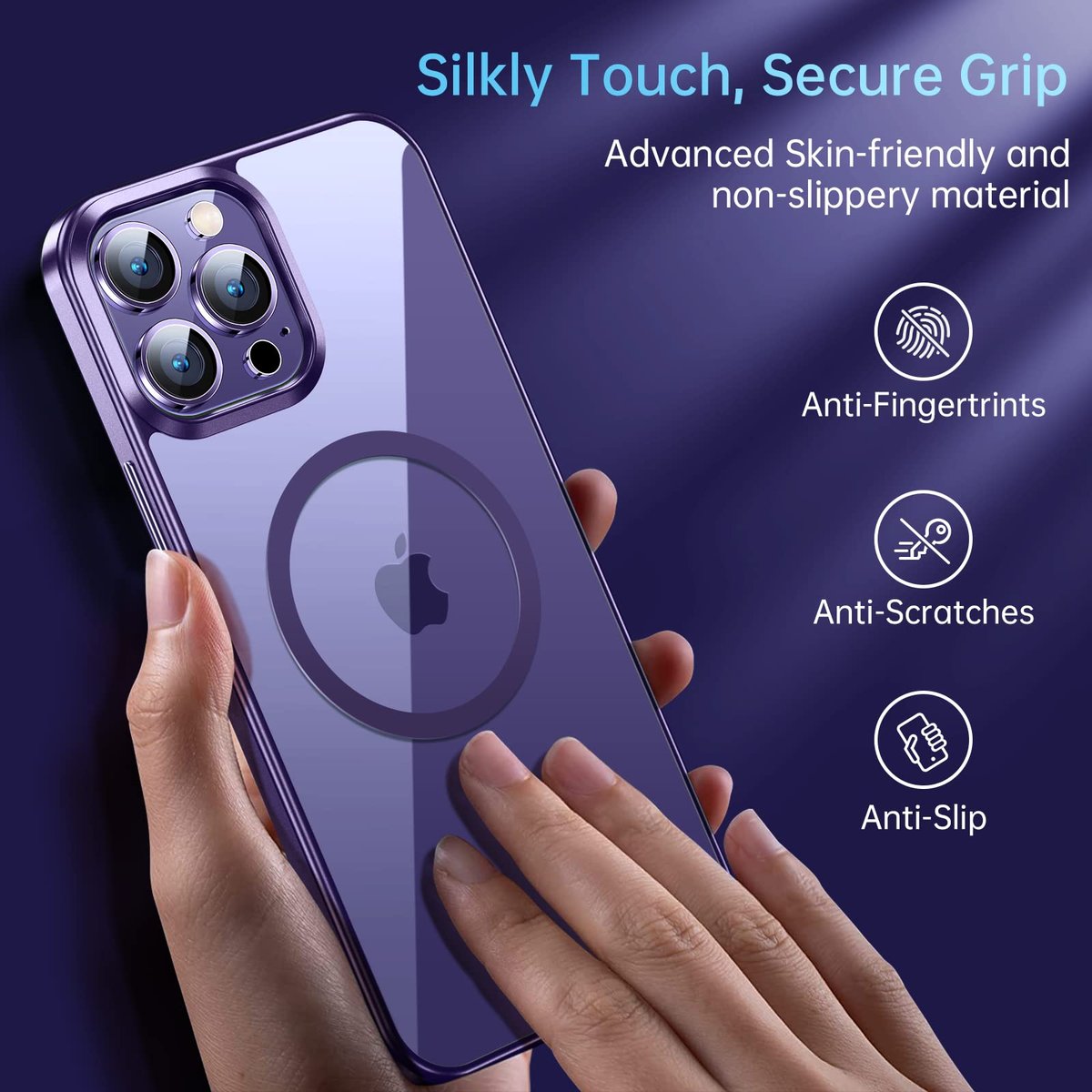 Electroplating Wireless Magnetic Charging All-Inclusive Lens Phone Case