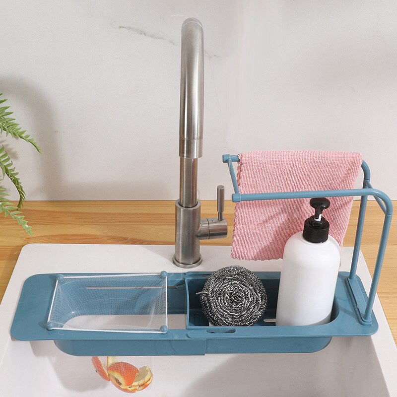 💥Last Day Promotion - 50% OFF💥 Telescopic Sink Holder Rack Set - BUY 2 GET 1 FREE