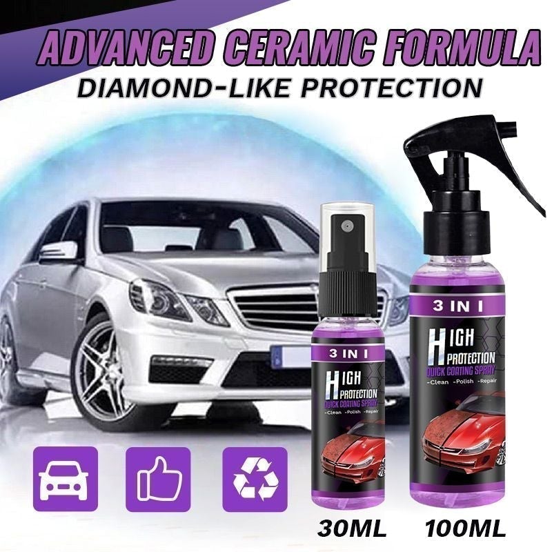 🔥Hot Sale🔥3 in 1 High Protection Quick Car Coating Spray(🚙 suitable for all colors car paint)