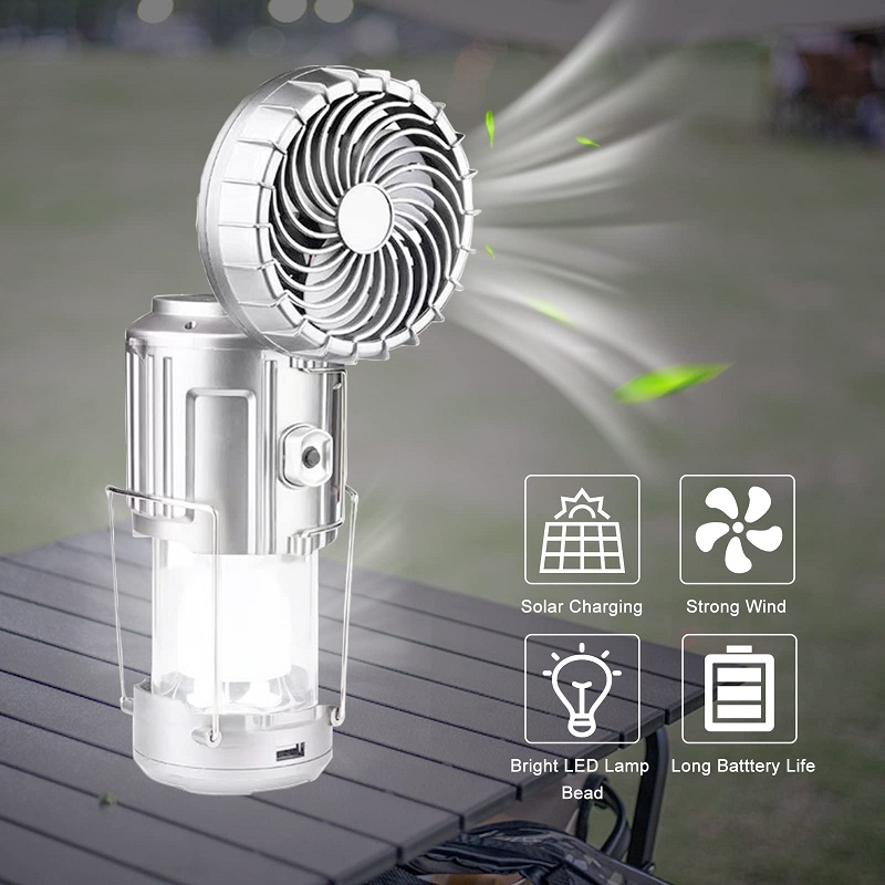 (BUY 2 SAVE 10% & Free Shipping🔥) Multifunctional Solar Camping Light with Fan