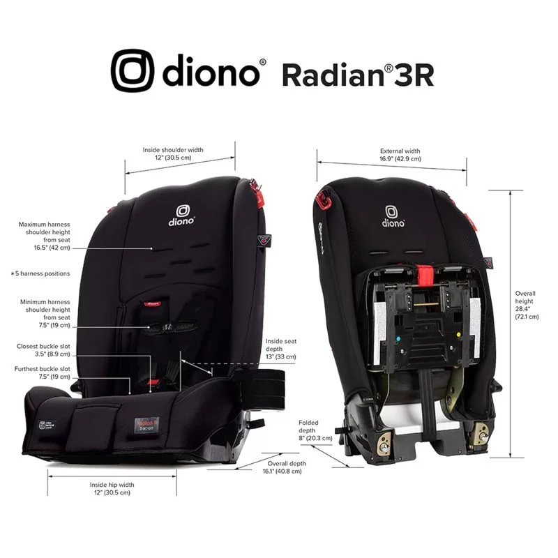 Diono 3-in-1 Convertible Rear & Forward Facing Convertible Car Seat