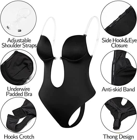 CHOOSEBRA®V-NECKLINE Backless Invisible Bodysuit(BUY 1 GET 1 FREE)(2 PACK)