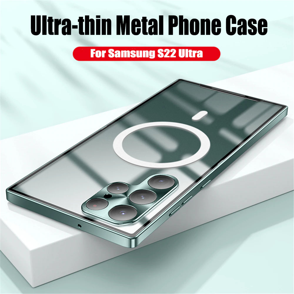 Luxury Metal Bumper Camera Protection Cover For Samsung Galaxy S22 Series