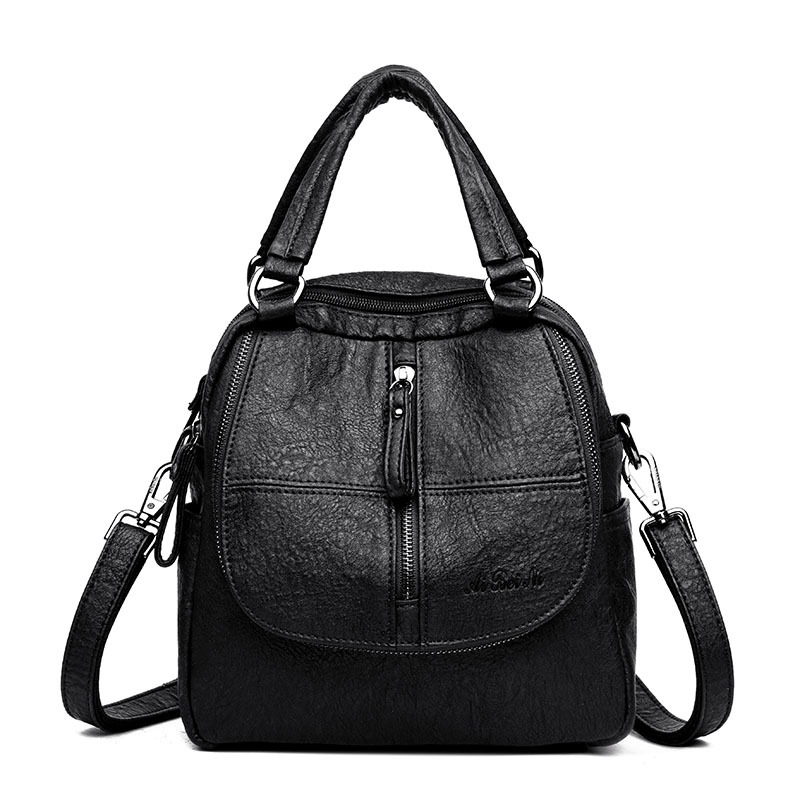 2023 Women Multipurpose Leather Backpack Purse