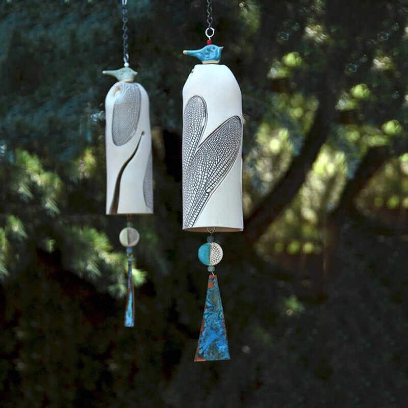 New Beautiful Rustic Dragonfly Wind Chimes Home Garden Decoration