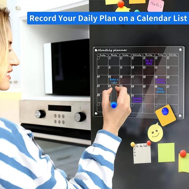 📆Magnetic Schedule Planner For Fridge[Permanently reusable]