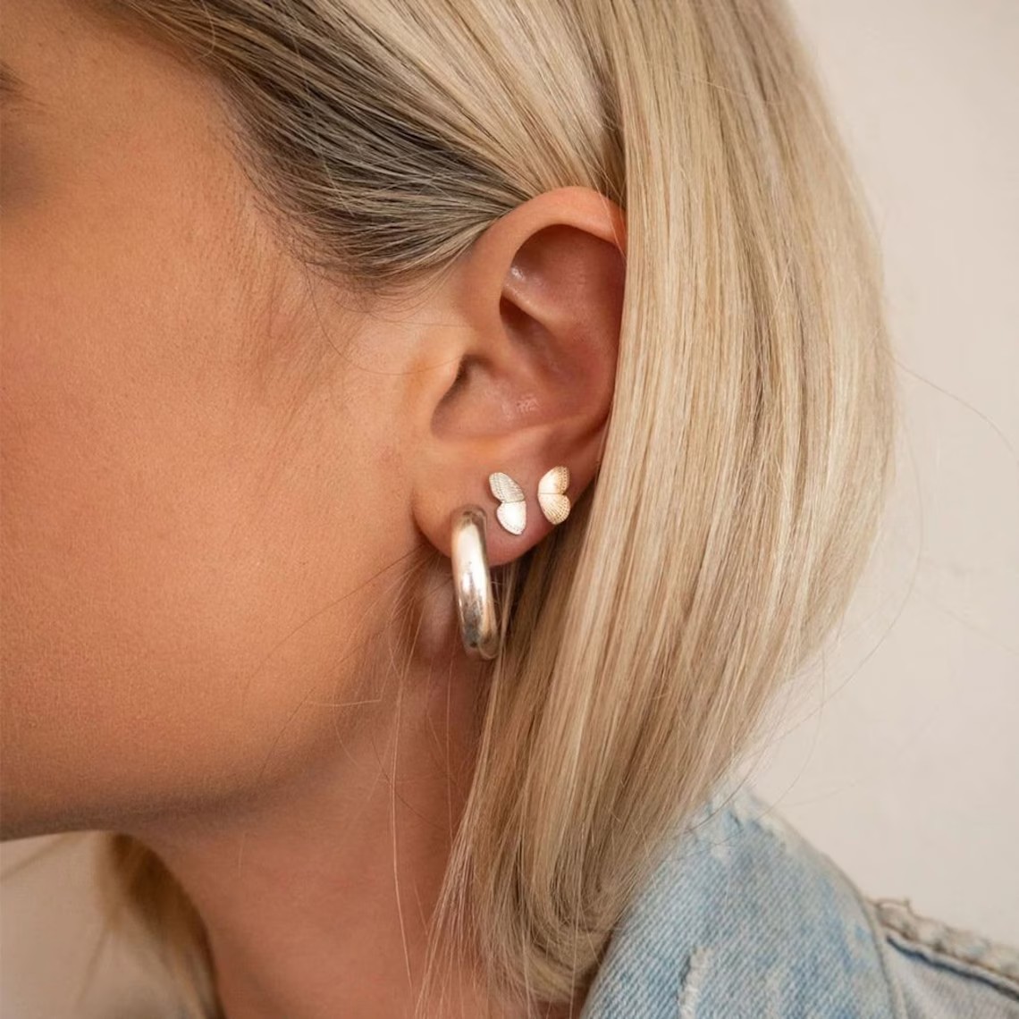 Butterfly Wings Earrings Simple Half Wing Stud Earrings