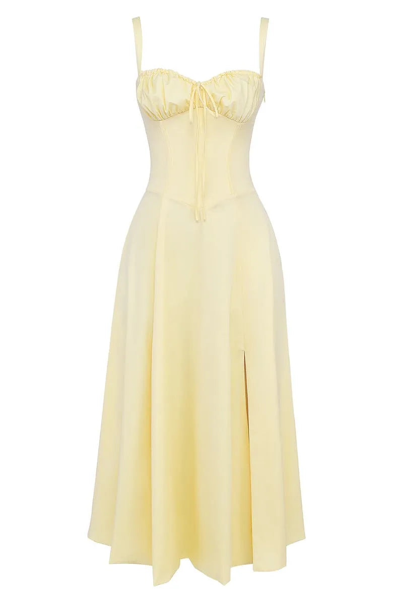 Floral Bustier Midriff Waist Shaper Dress – Last Day Promotion 70% Off