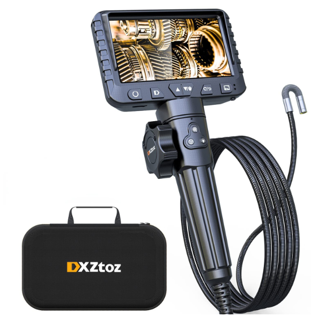 DXZtoz Two-Way Articulating Borescope Industrial Endoscope with 0.33in Articulated Snake Camera