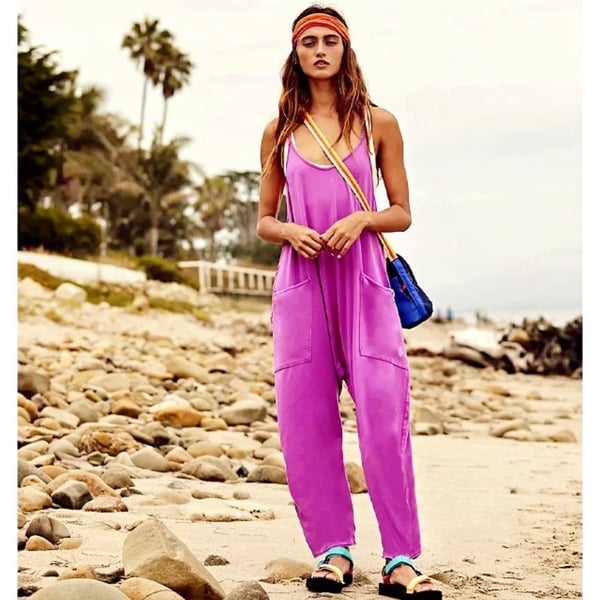 LAST DAY 49% OFF - Wide Leg Jumpsuit with Pockets (Buy 2 Free Shipping)