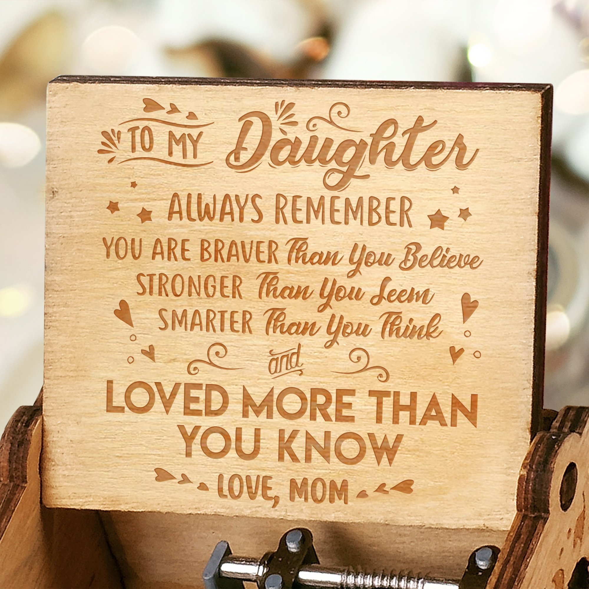 MOM TO DAUGHTER - ENGRAVED MUSIC BOX