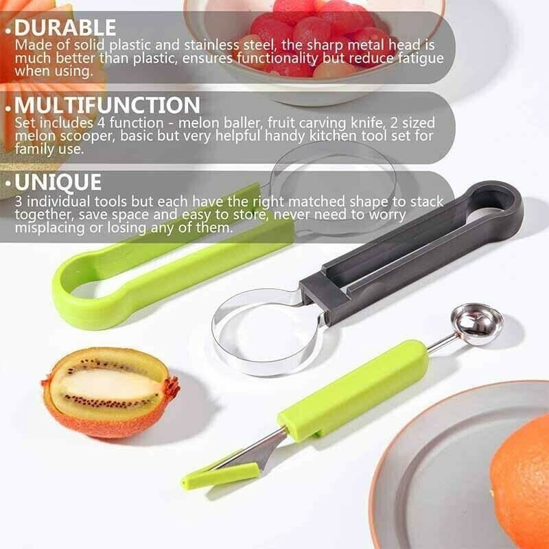 (Summer Hot Sale 50% OFF)4 in 1 Stainless Steel Fruit Tool Set-Buy3 Free Shipping