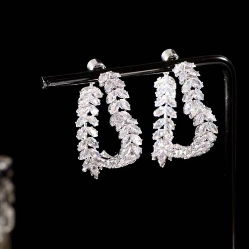 🎁Perfect Gift🎁 Zirconia wheat earrings