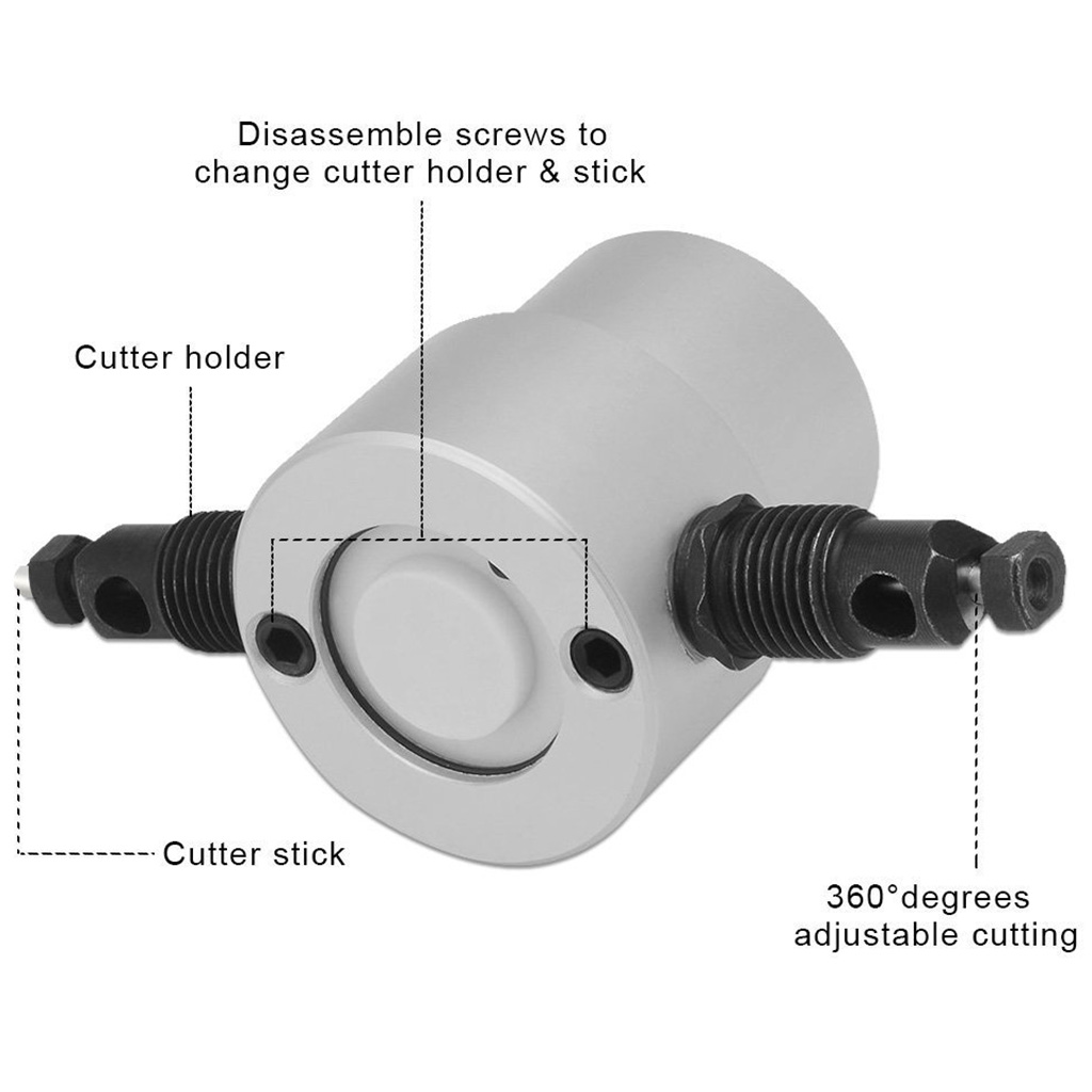 360 Degree Double Headed Sheet Metal Nibbler Cutter with Wrench and Parts