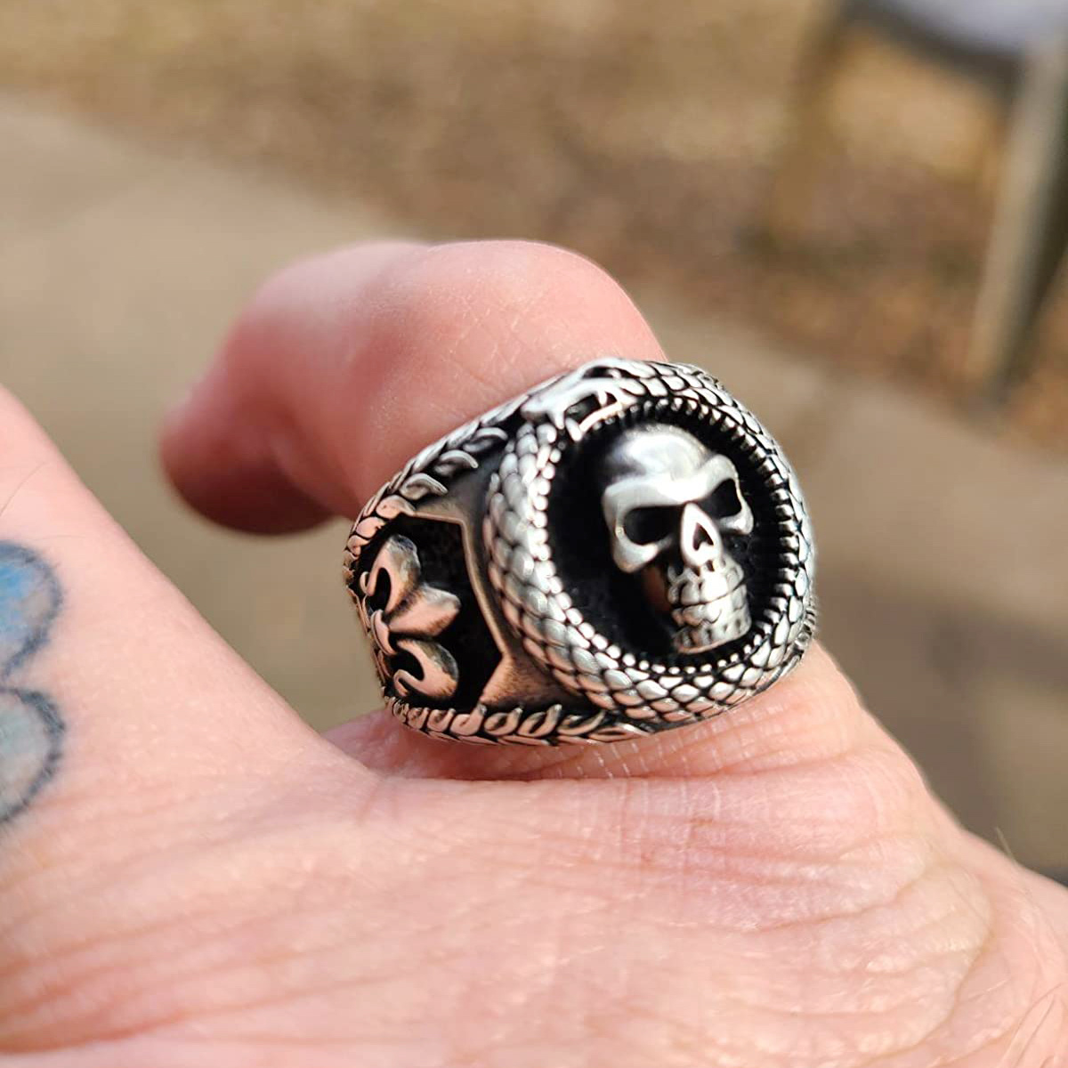 925 Silver Retro Gothic Skull Luxury Ring