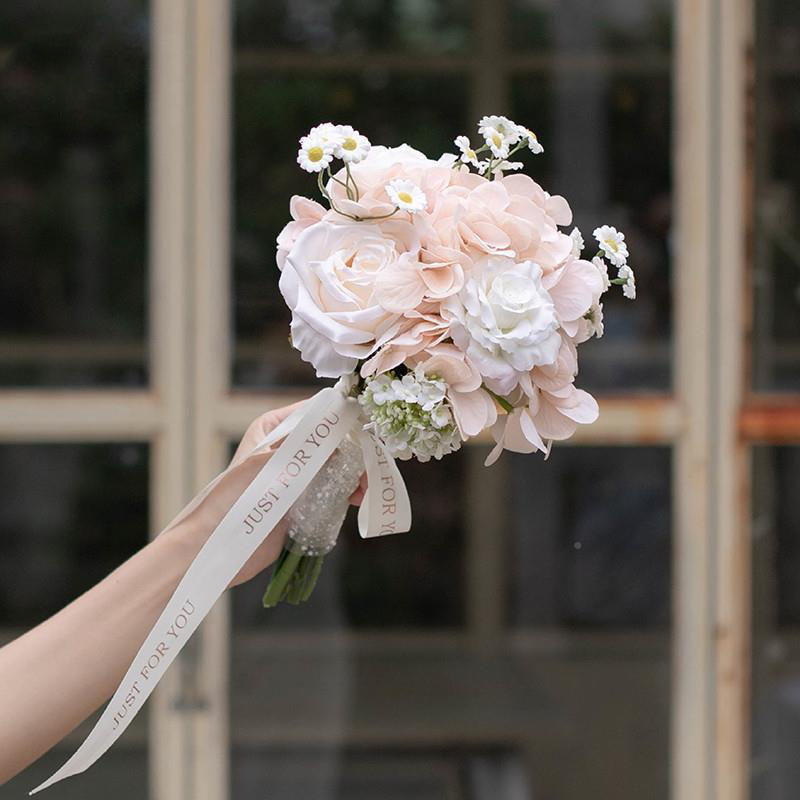 Get The Certificate Simulated Floral Gauze Photography Wedding Bridesmaid Bouquet
