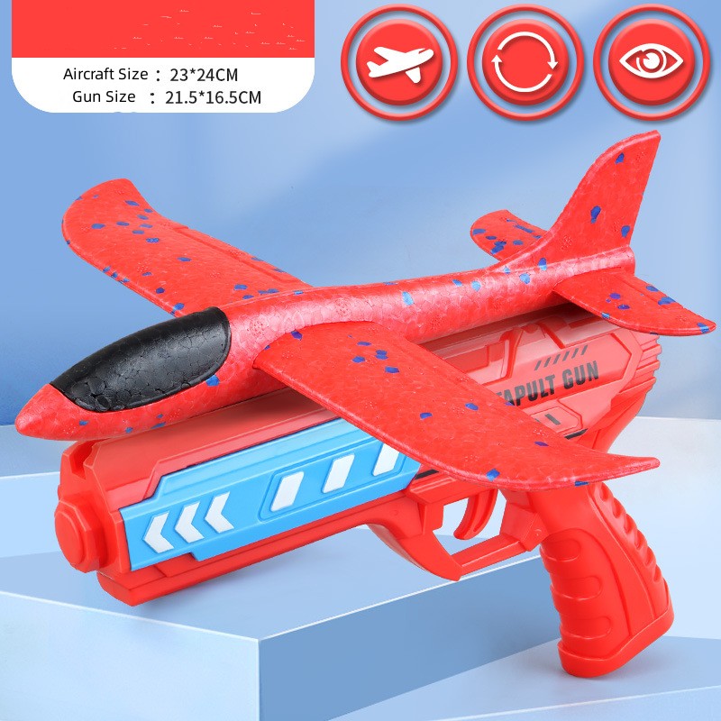 Flying Airplane Launcher Toy Gun With Foam Glider Planes - flyworldboy