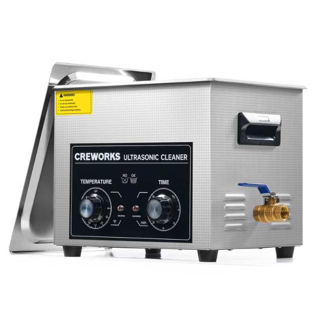 CREWORKS Ultrasonic Cleaner with Heater and Timer 10L