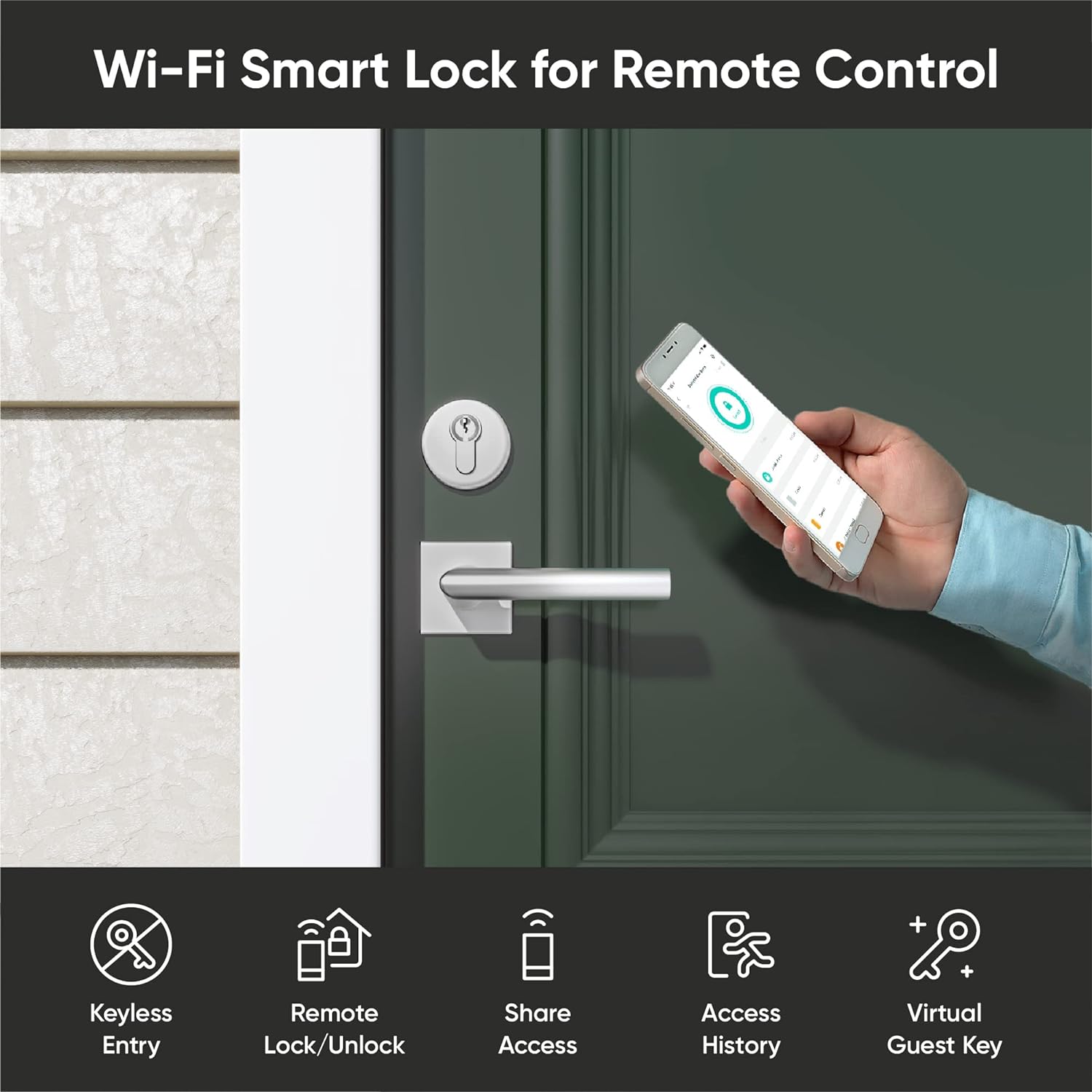 Wyze WiFi & Bluetooth Enabled Smart Door Lock Wireless & Keyless Entry