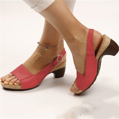 Clearance Sale- Comfortable Elegant Low Chunky Heel Shoes