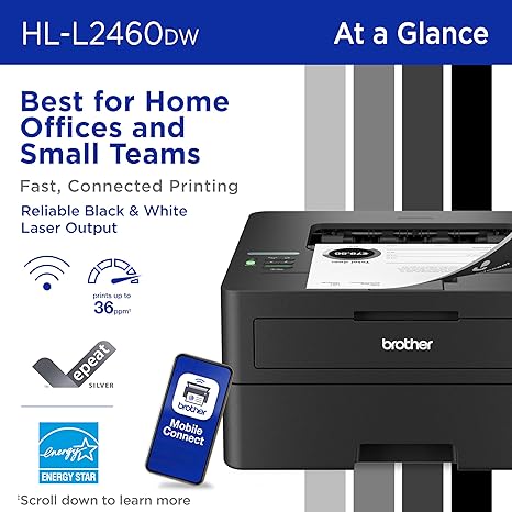 Brother Wireless Compact Monochrome Laser Printer with Duplex