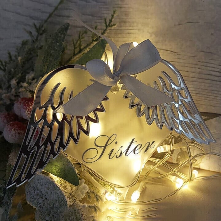 Last Day 49% OFF - 👼Heart With Angel Wings Memorial Ornament