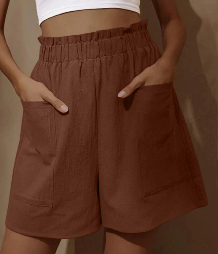 Women's Summer High Waist Wide Leg Casual Shorts - Buy 2 free shipping