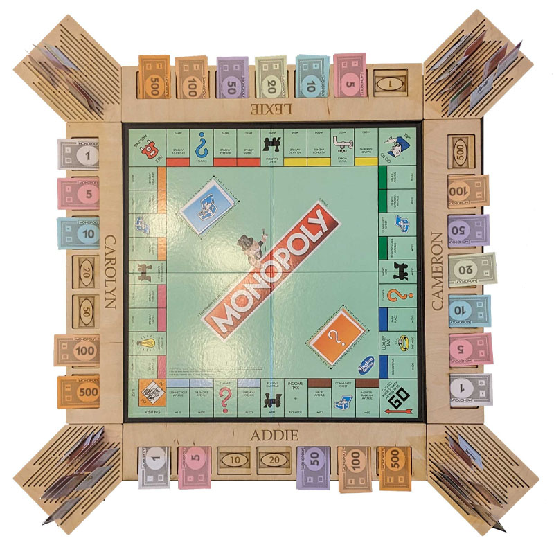 Personalized Monopoly Board Game Organizer