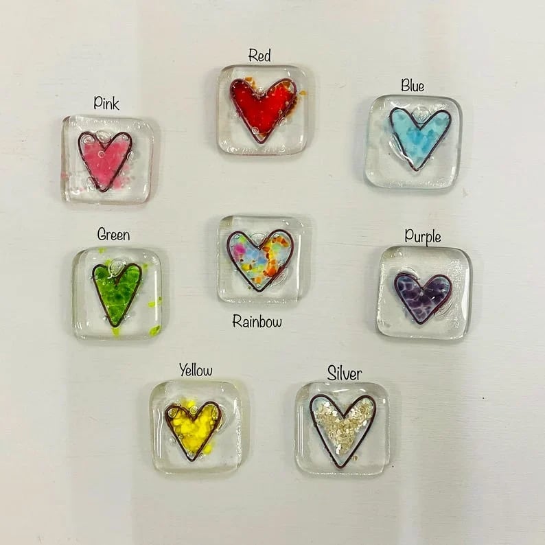 🔥Last day 70% OFF🔥💝Fused Glass Heart Pocket Token