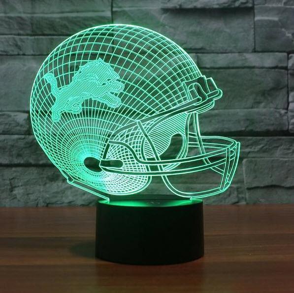 DETROIT LIONS 3D LED LIGHT LAMP