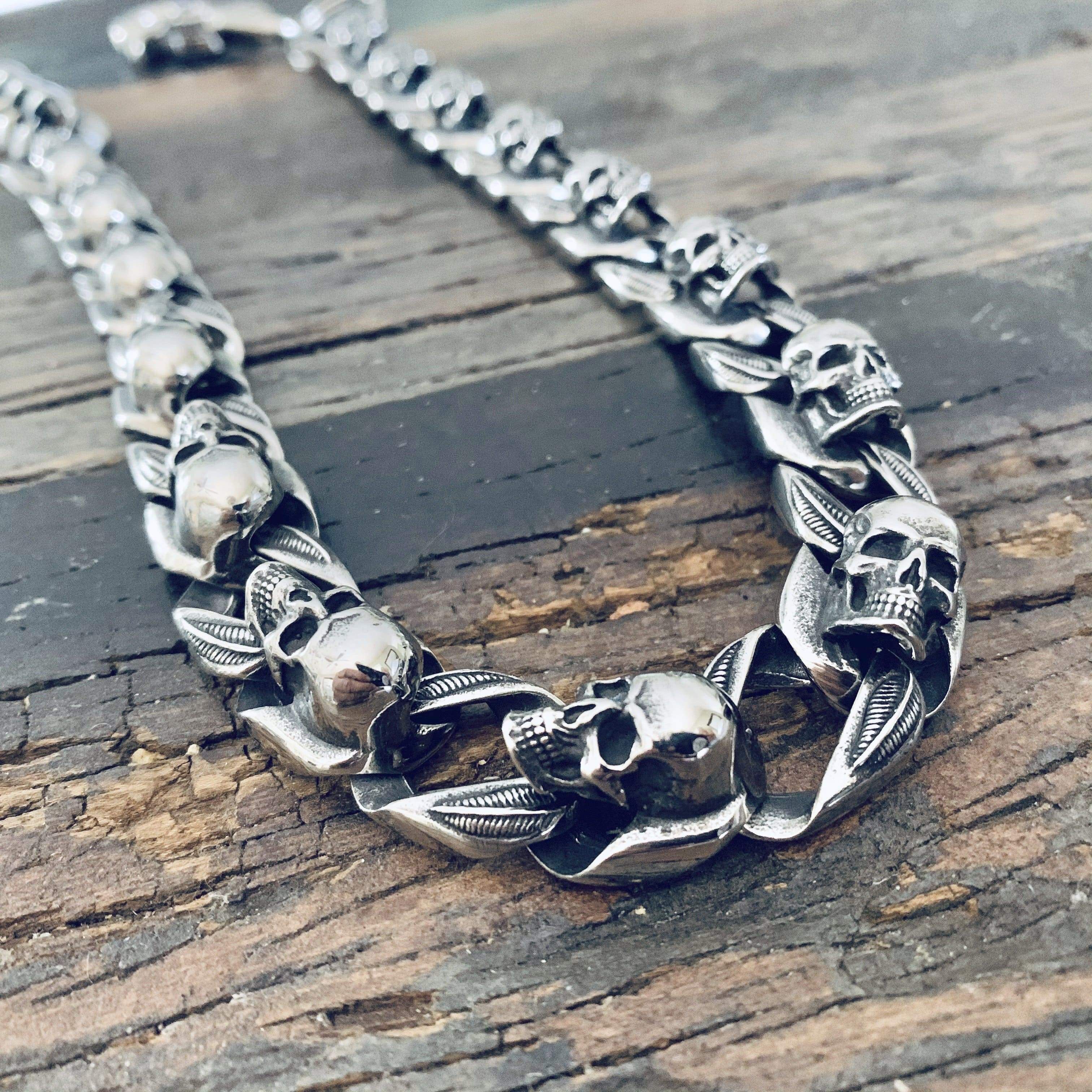 Wallet Chain, Road Warrior - Skulls Wallet Chain