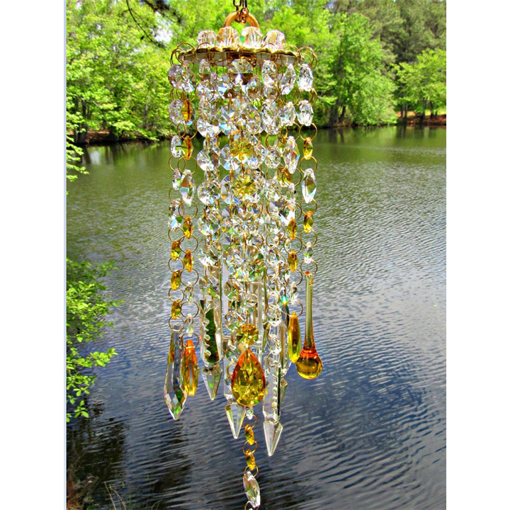 Amber Crystal Wind Chimes