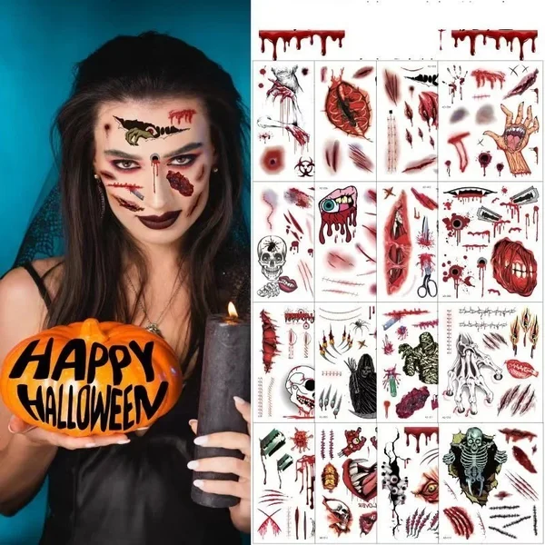 🔥Early Halloween Sale 40 % OFF🔥 Prank Makeup Temporary Tattoo