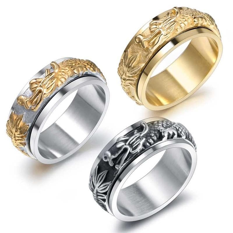 CHINESE DRAGON ROTATABLE -RING