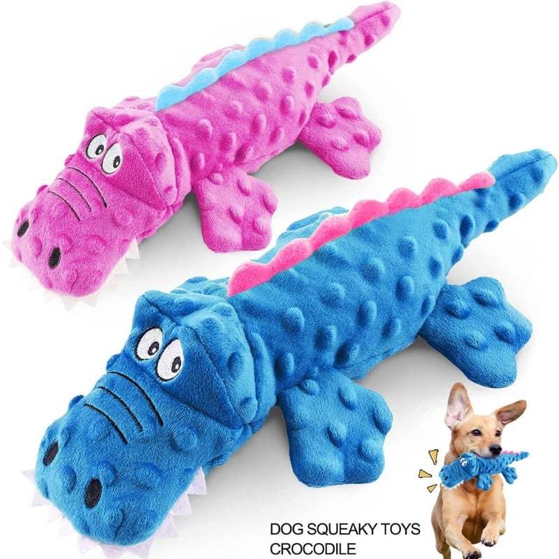 ROBUSTGATOR – INDESTRUCTIBLE SQUEAKY PLUSH TOY FOR AGGRESSIVE CHEWERS