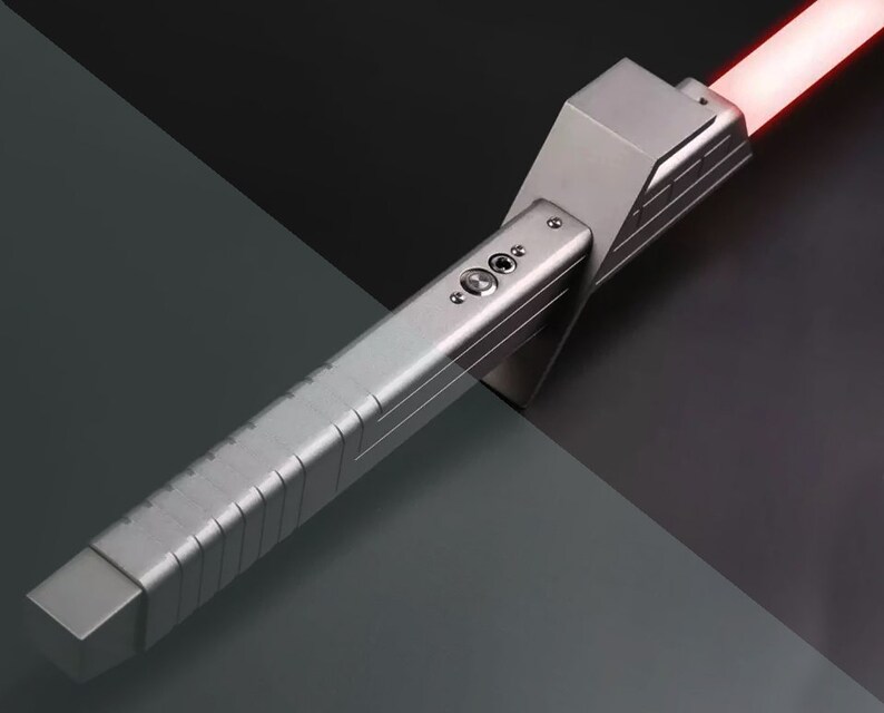 Lightsaber F, Saberforge, Lightsaber hilt with blade, Removable PC blade, RGB 12 color, Dark saber, with USB charging cable, 10  sound.