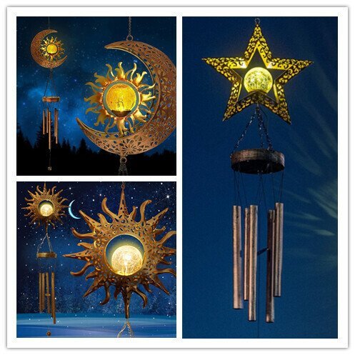 Solar Wind Chimes for Outside Hanging Outdoor Decor