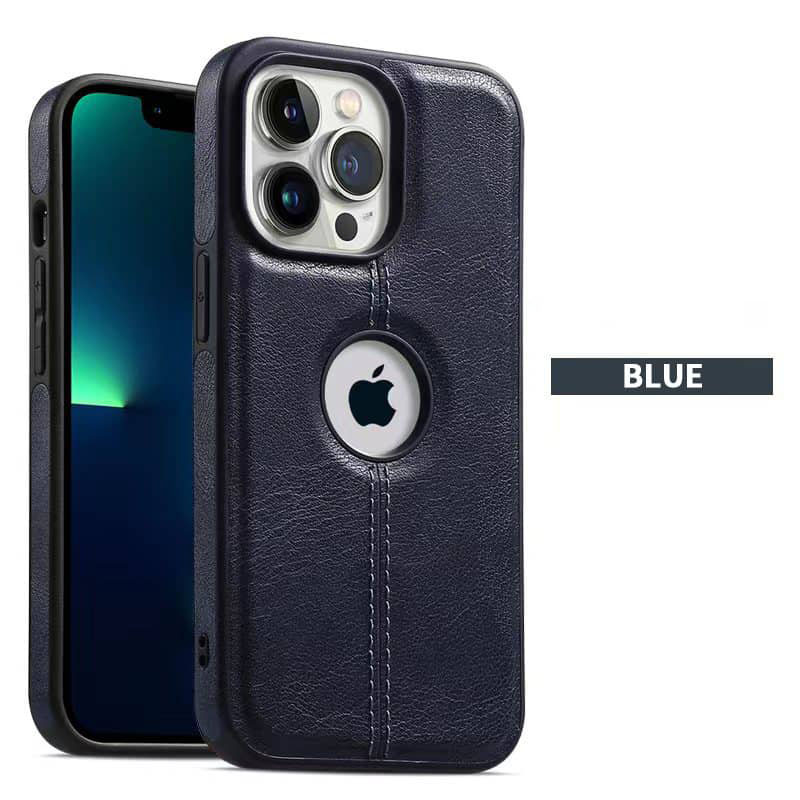 Simple Business Leather Case Cover For iPhone